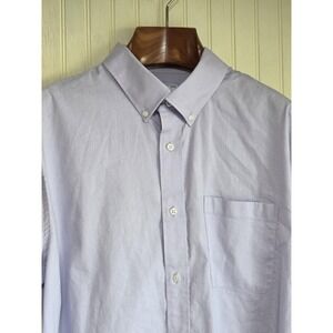 Bespoke New York Shirt Mens XL Purple Classic Fit Button Down Dress Stretch